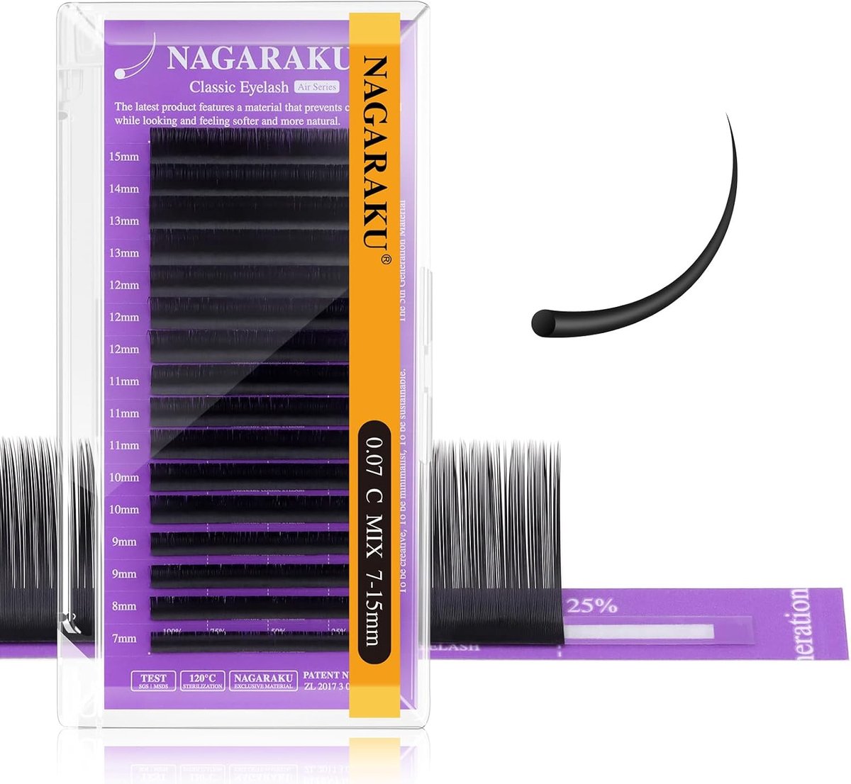 NAGARAKU Individual Eyelashes 5th Generation Classic 1 on 1 Handmade Long Tip Single Eyelash Extension Softer - ShopVlot
