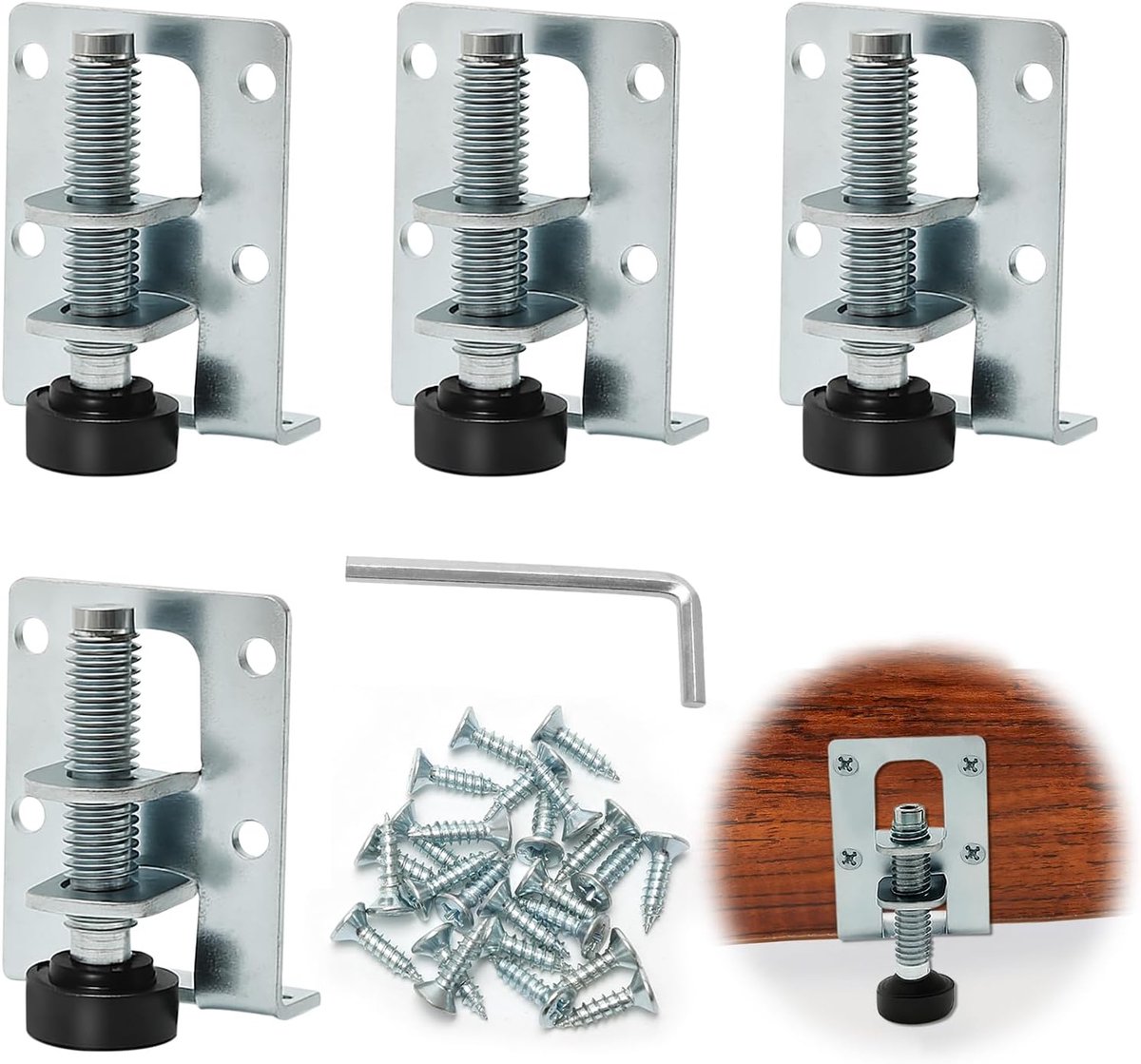 4 Adjust Leveling Feet, Heavy Duty, Adjustable Legs for Furniture, Furniture Legs Adjustable, Table Leg Adjustable - ShopVlot