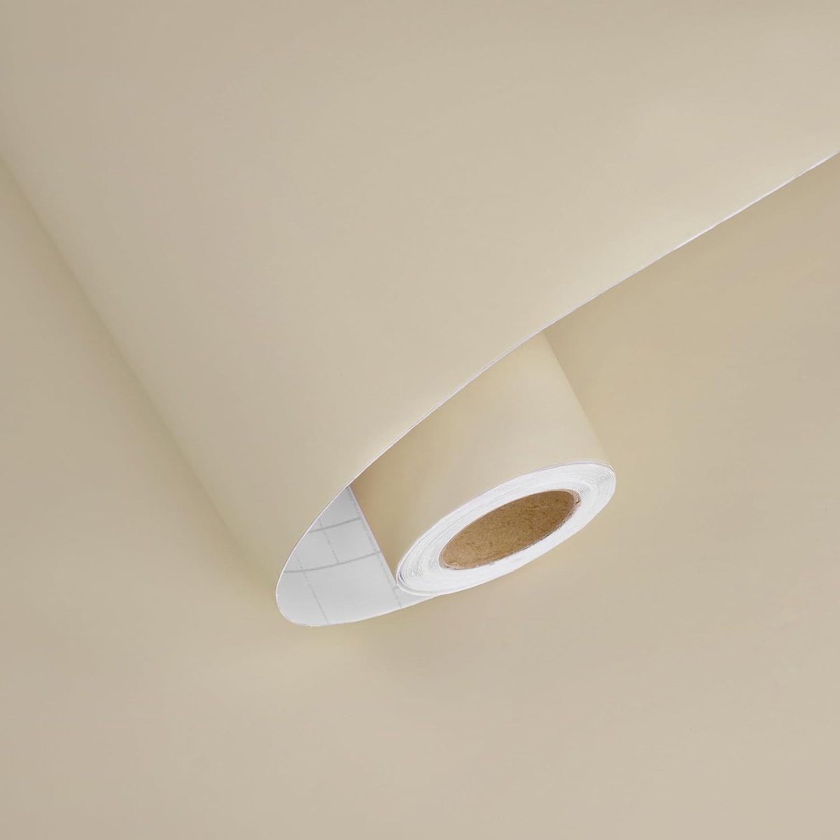 Self-Adhesive Wallpaper Beige Adhesive Film Kitchen Plain Wallpaper Light Brown Furniture Film Self-Adhesive Wallpaper - ShopVlot
