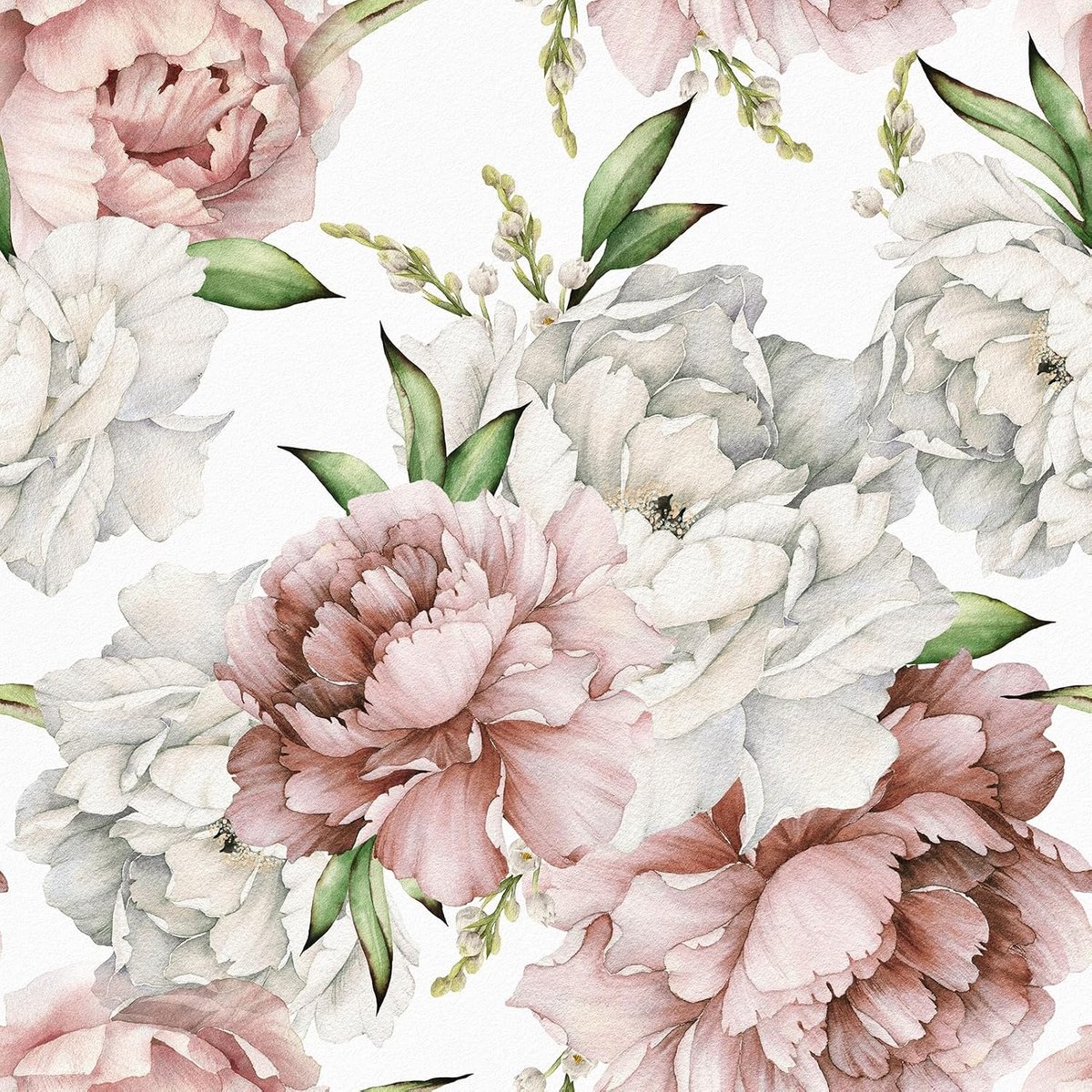 Self-adhesive wallpaper flowers pink vintage wallpaper living room adhesive film pink wallpaper bedroom vintage - ShopVlot