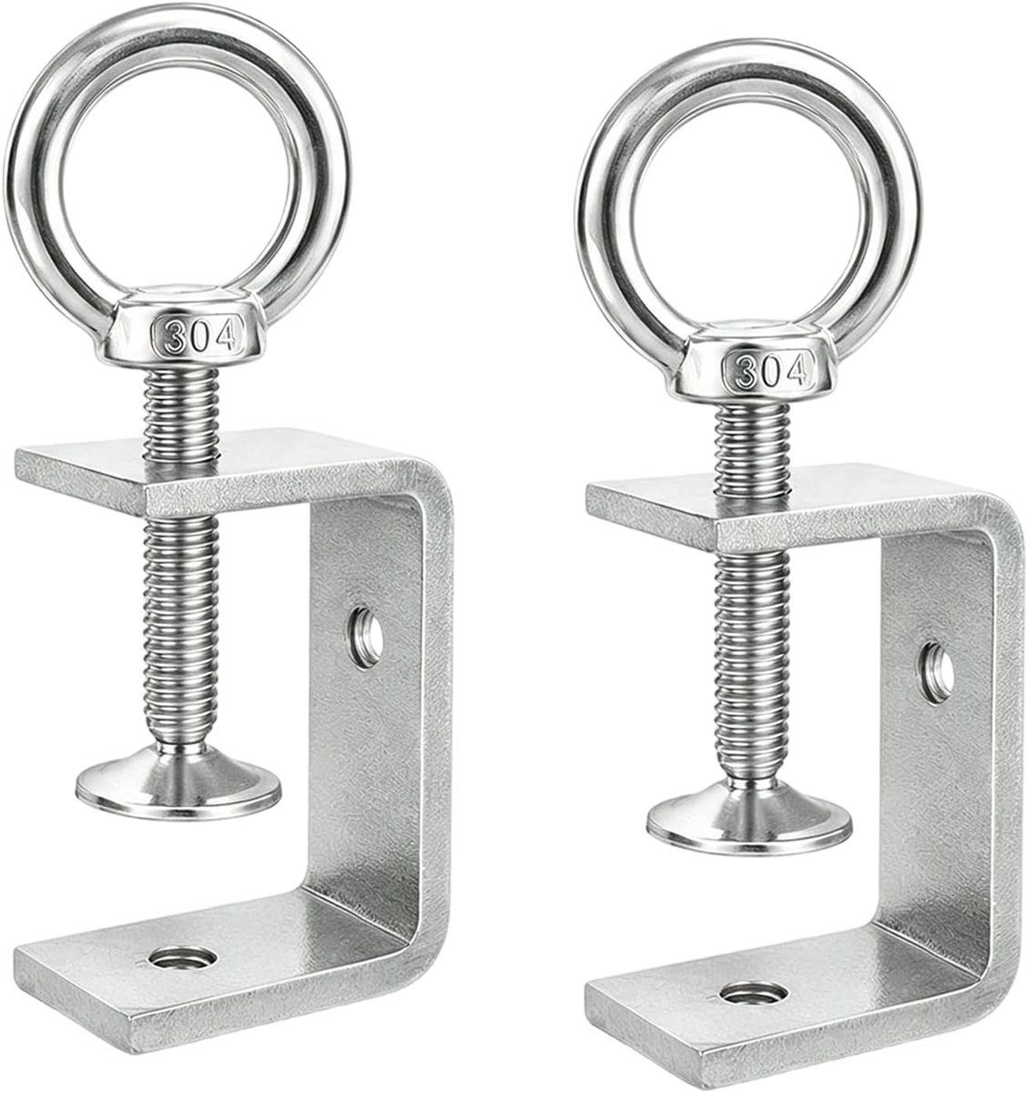 2 stuks C-klem 100 mm instelbare kaakopeningen roestvrij staal C-klemmen schroefklemmen kleine schroefklemmen metalen - ShopVlot