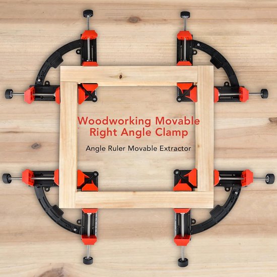 Woodworking Right Angle Clamp, 30° To 90° Angle Adjustable Fast Lock Angle Clamp Multi Angle 45° Scribing Rular With - ShopVlot — afbeelding 3