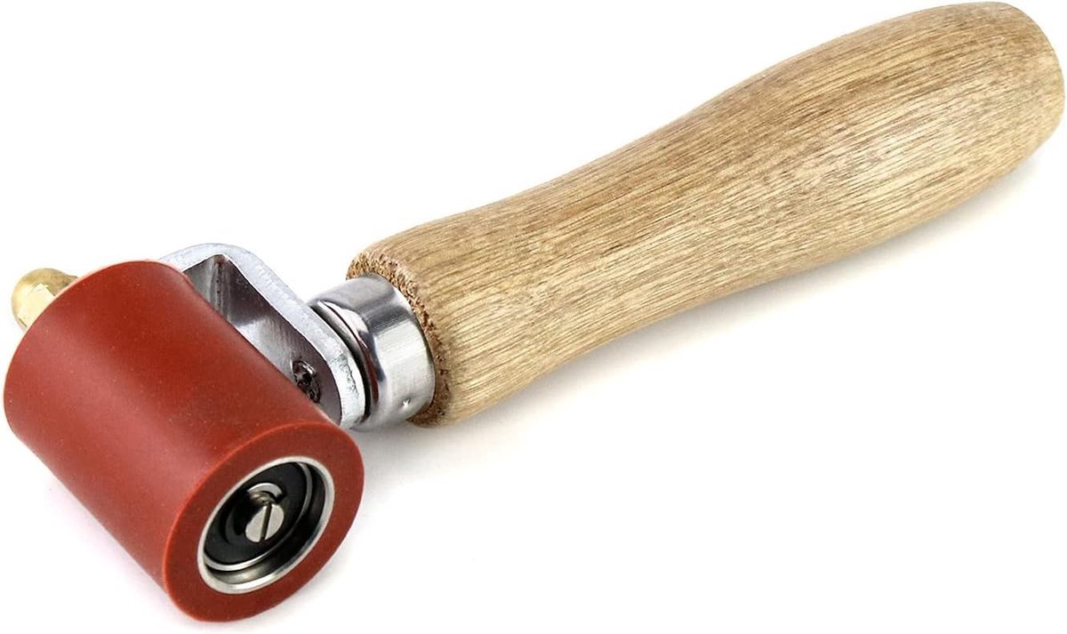 Siliconen afdichtingsrol, 40 mm, handmatige drukrol, hoge temperatuur, met houten handvat, voor het lassen van daken - ShopVlot