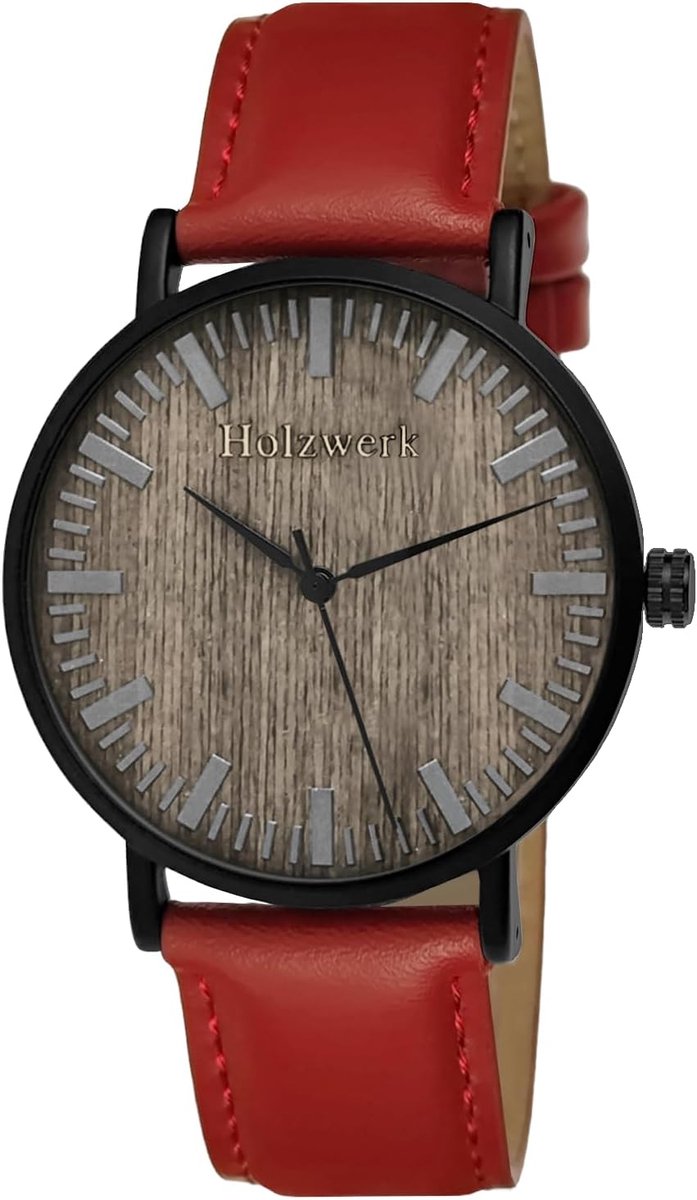 Holzwerk Germany Handmade flat designer unisex men's watch eco natural wooden watch bracelet watch analogue classic - ShopVlot