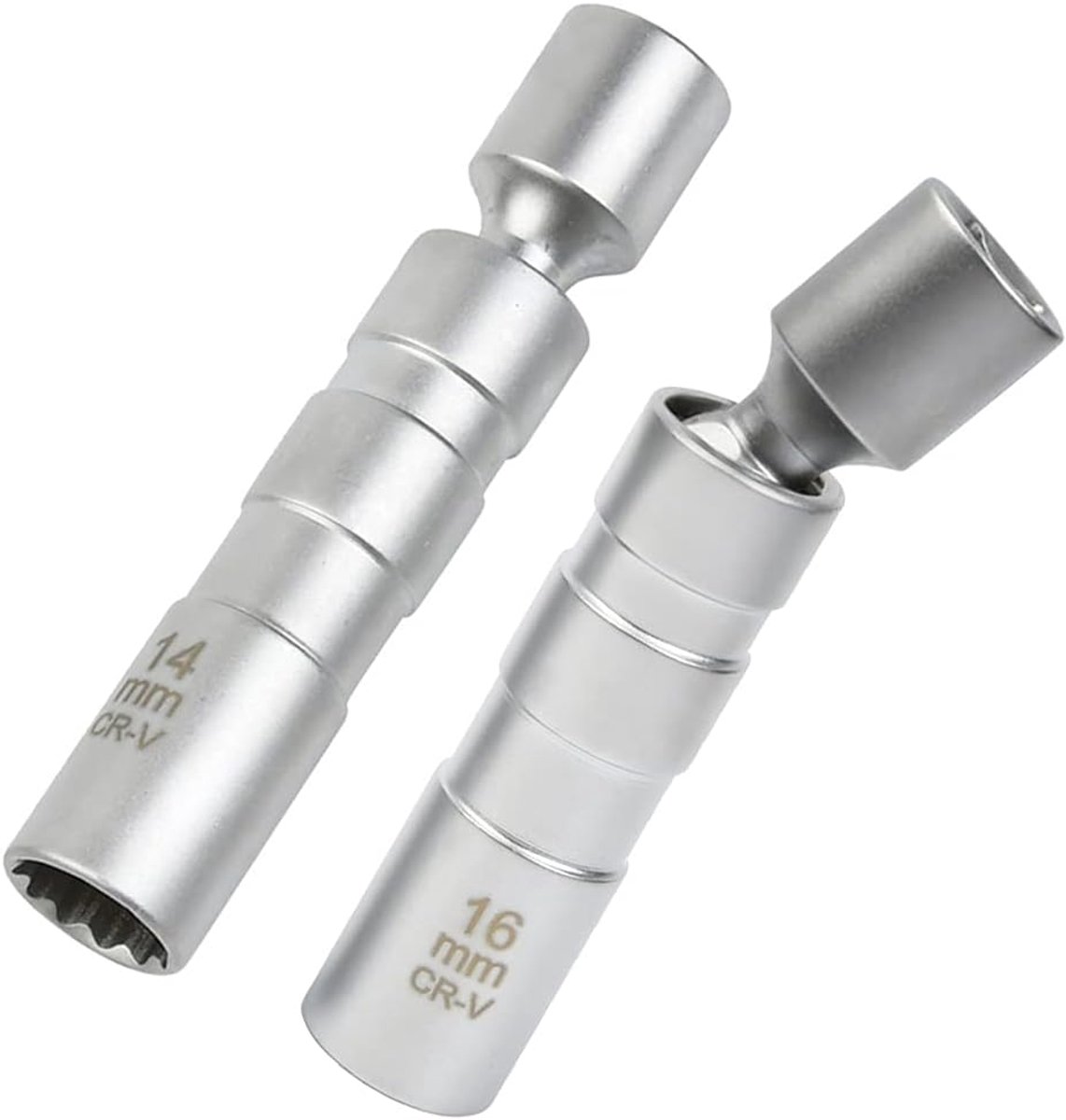 2pcs Universal Flexible Spark Plug Wrench Magnetic Spark Plug Cap Wrench Remover Installer Tools, 14mm 16mm Spark Plug - ShopVlot