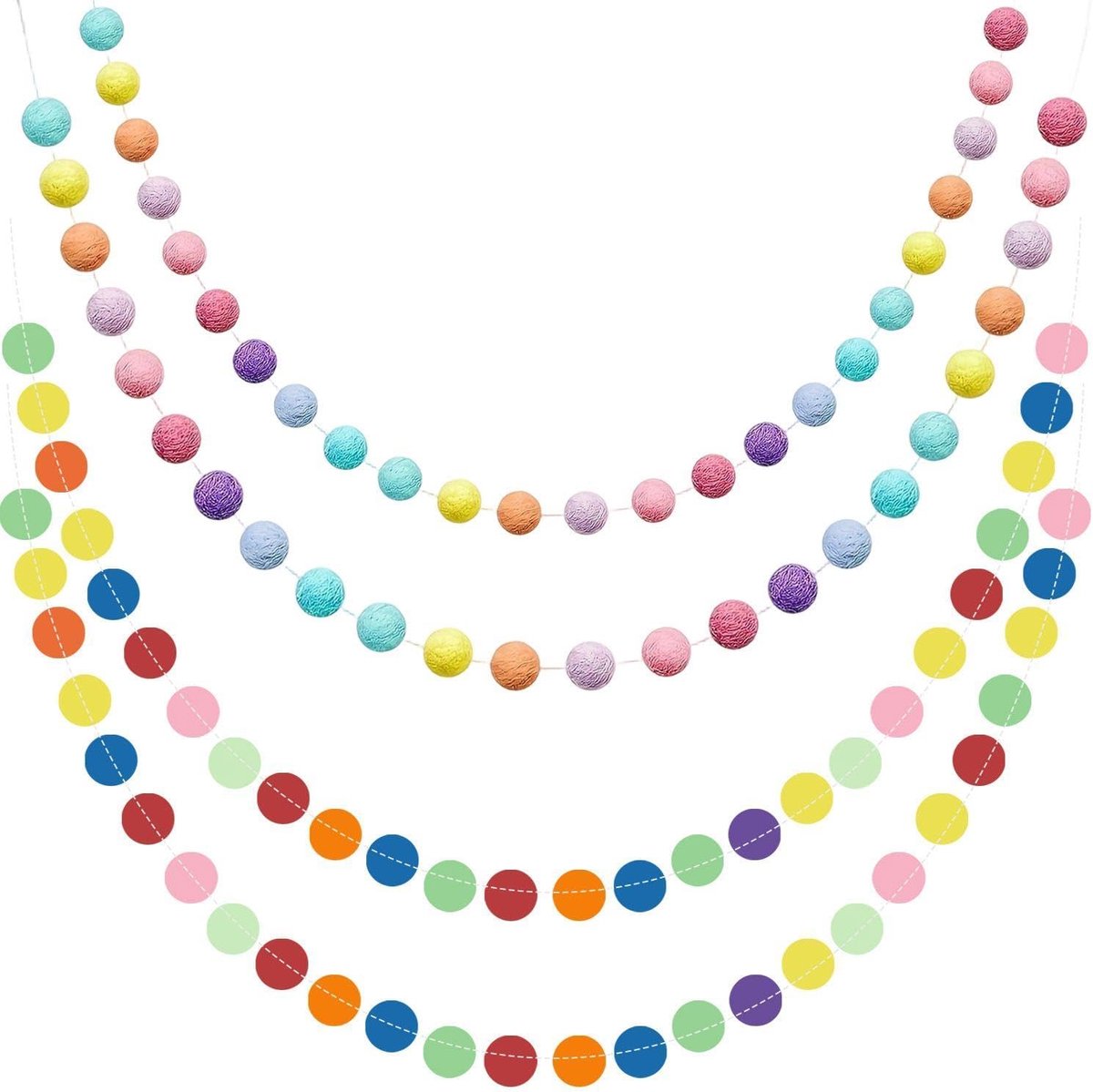 4 Stukken Kamerdecoraties, Frisse En Schattige Hangers, Gekleurde Bloemballen, Kerstdecoratie, Geschikt Voor - ShopVlot