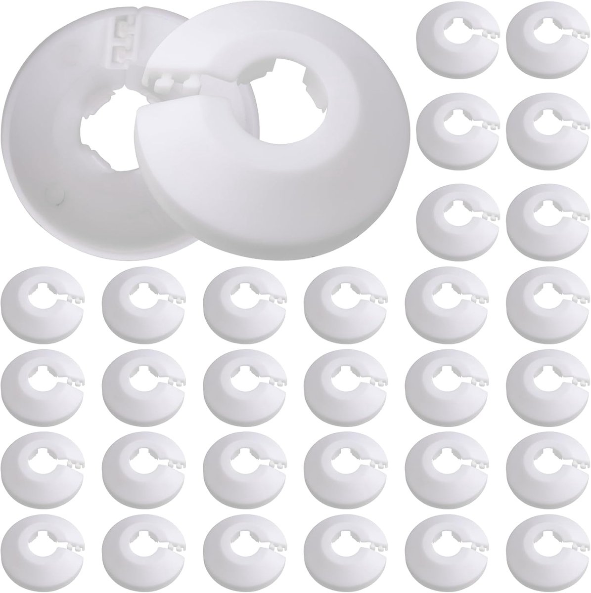Heating Pipe Rosettes Single 32 Pieces Cover Heating Pipe Wall Radiator Rosettes Pipe Cover Rosettes for Tubes and - ShopVlot