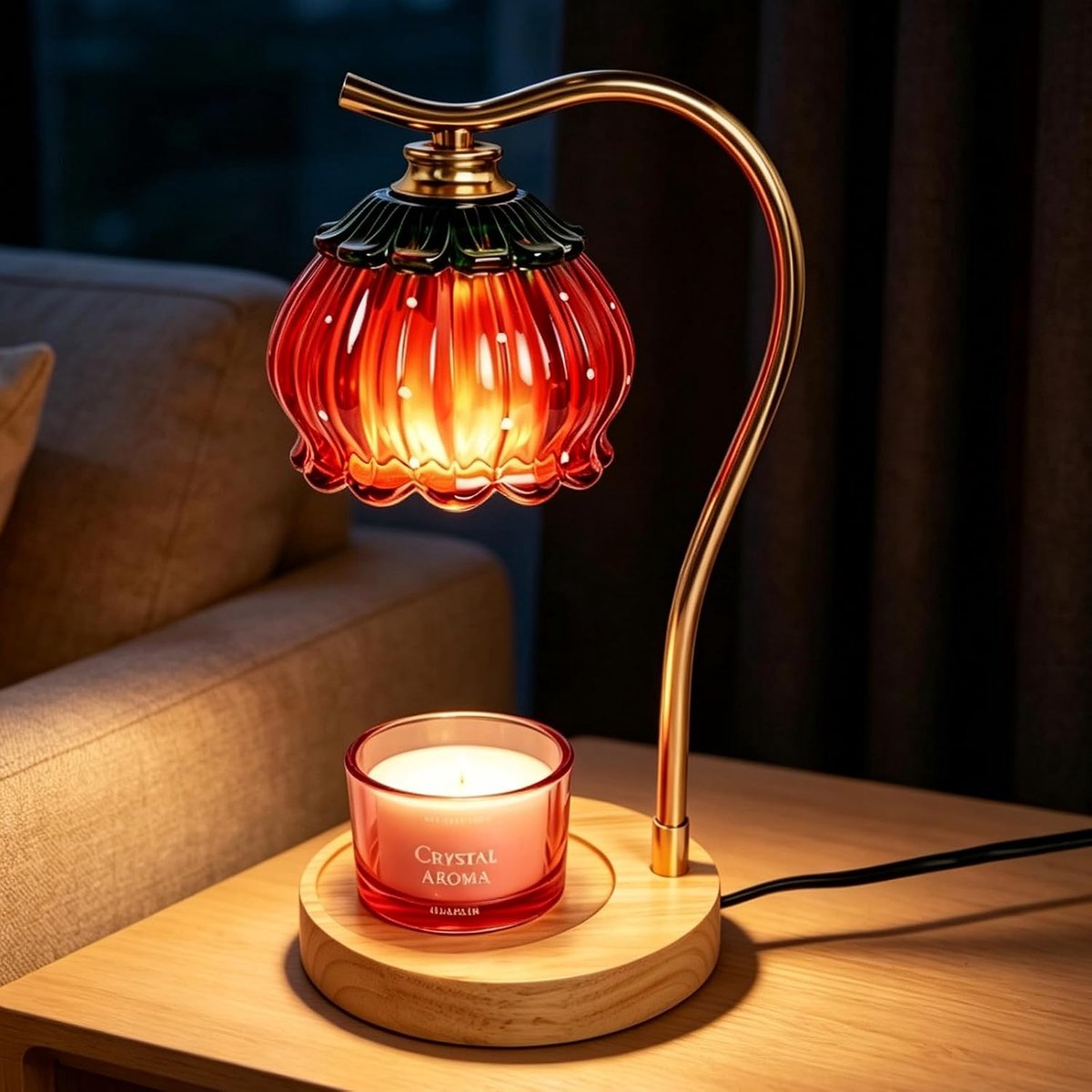 Kaarswarmlamp Met Timer En Dimmer, Kaarsenverwarmer Met 2 Gloeilampen - ShopVlot
