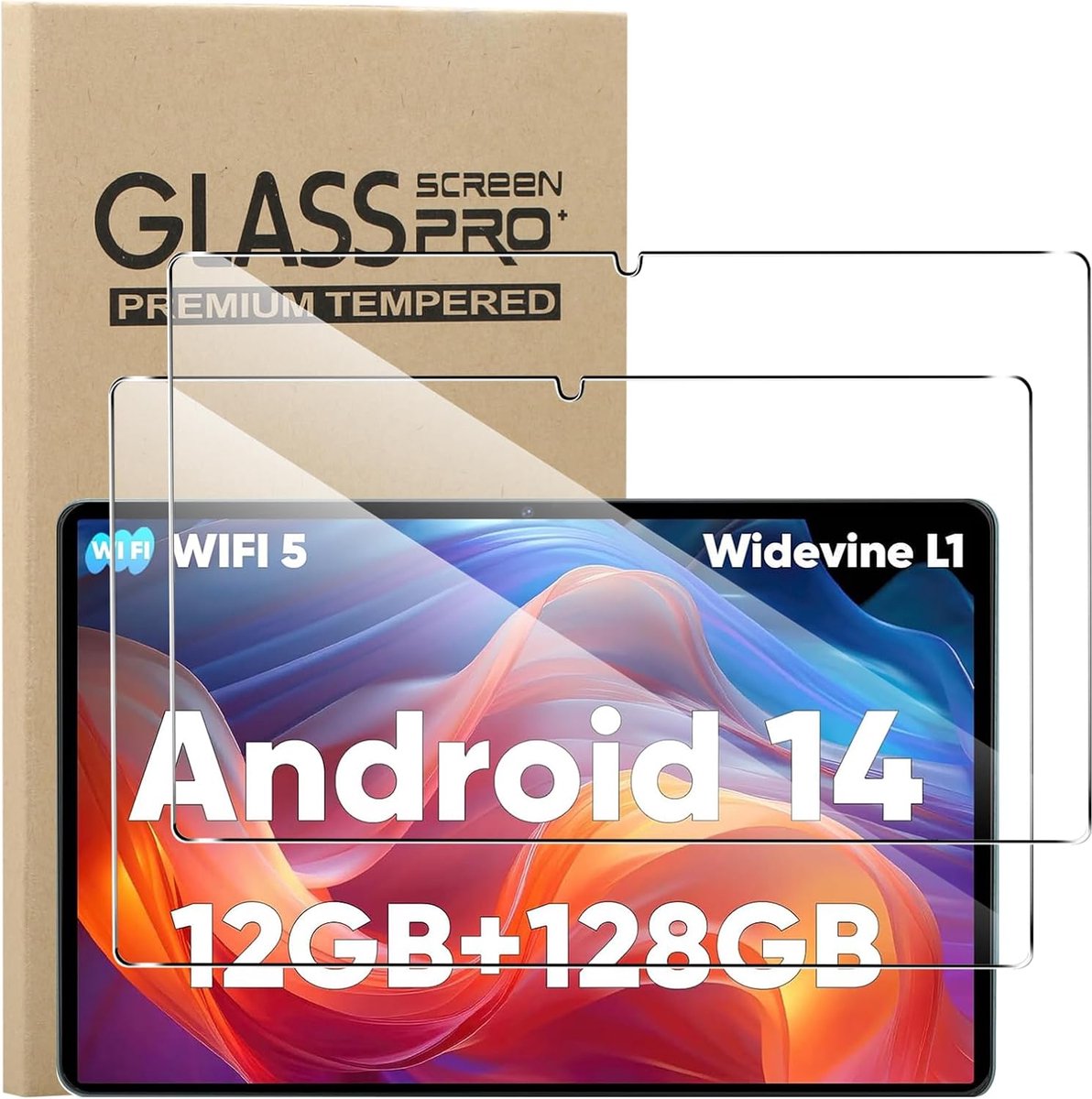 KUSINHOKA Tempered Glass for Colorroom C5 Tablet (Pack of 2), 9H Hardness, Scratch-Resistant, Bubble-Free, HD - ShopVlot
