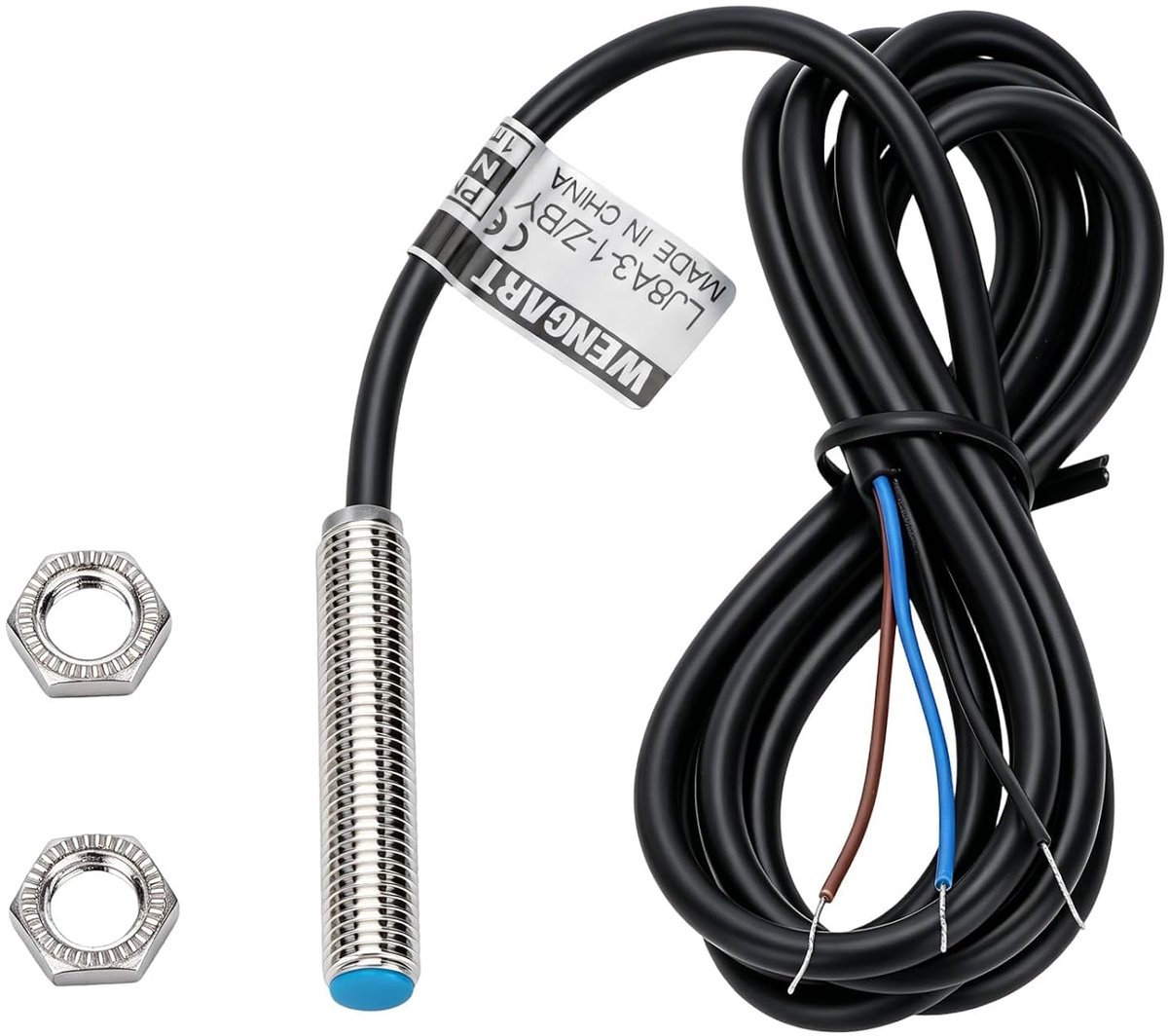 Wengart Inductieve naderingsschakelaar LJ8A3-1-Z/BY, M8 PNP NO (sluiter), 1 mm detectieafstand, inbouwbaar, DC 10-30 V - ShopVlot