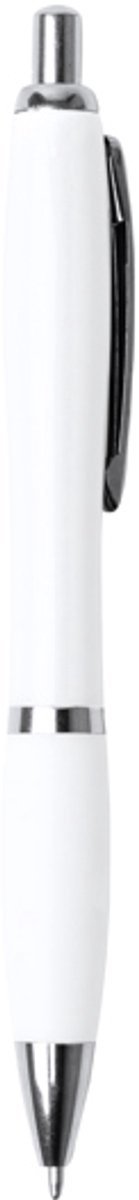 500 stuks voordeel pack Drukknoppen van ABS met softgrip afwerking Model MERLIN Wit. Blauwe inkt.