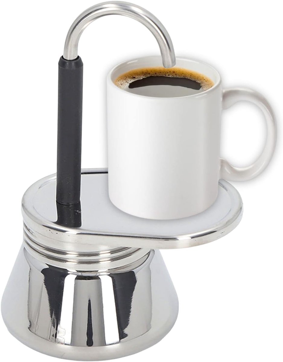 Italian Coffee Maker, Mocha Coffee Maker 1 Cup, 1 Spout Mocha Pot Stainless Steel Lightweight, for Outdoor Camping - ShopVlot