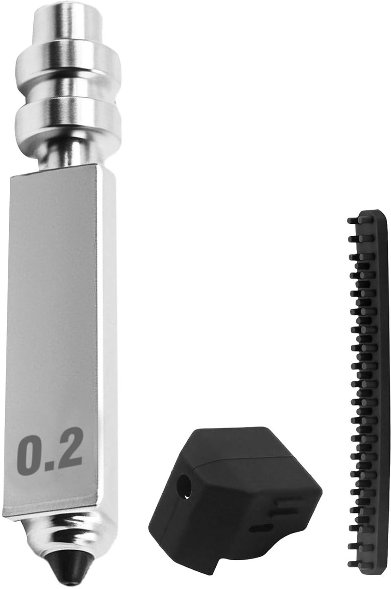 Kobra X Combo mondstuk 0,2 mm gehard staal, hotend kit voor Anycubic Kobra X Combo 3D-printer met siliconen afdekking - ShopVlot