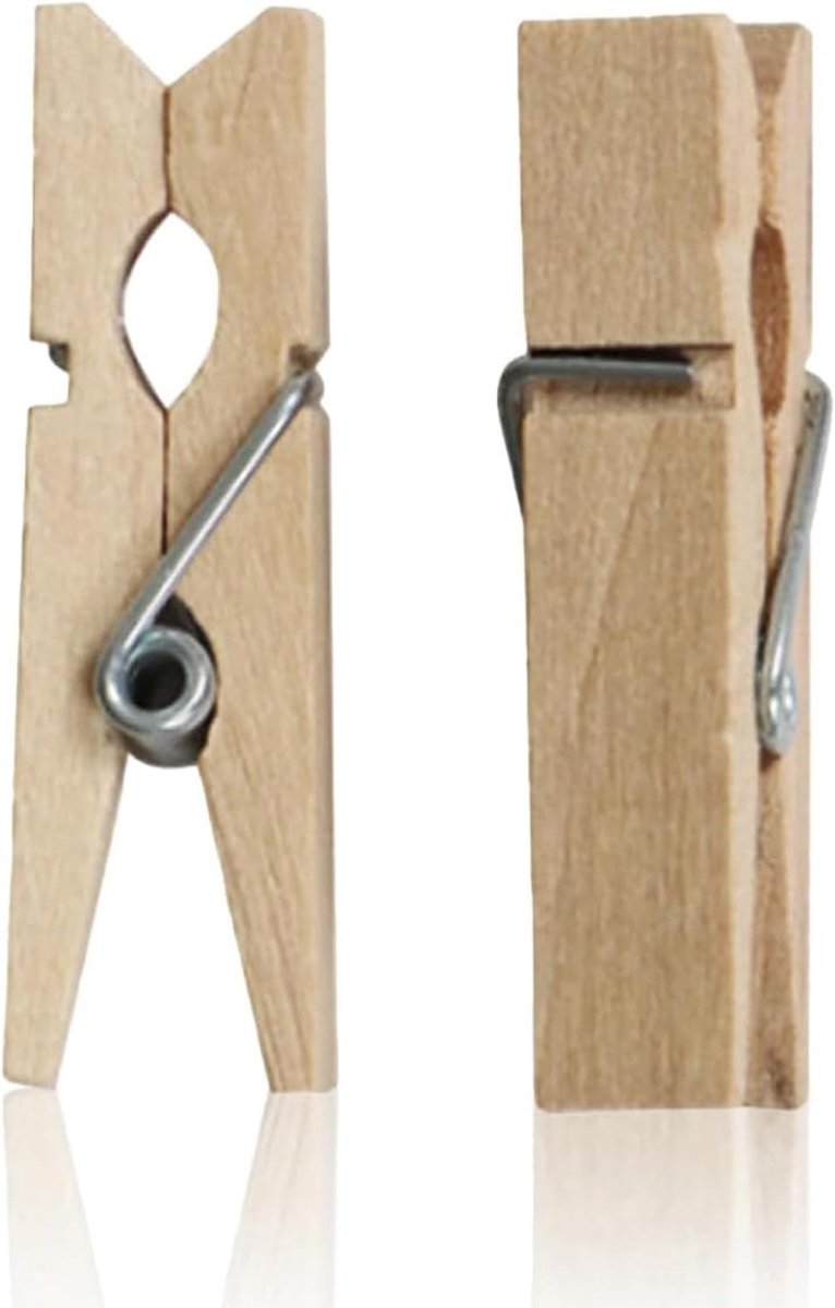 Dreamil Wooden Clips (100 Pieces, 25 mm), Photo Makers, Mini Clips, Natural Decoration Clips, Clothespins, Photo - ShopVlot