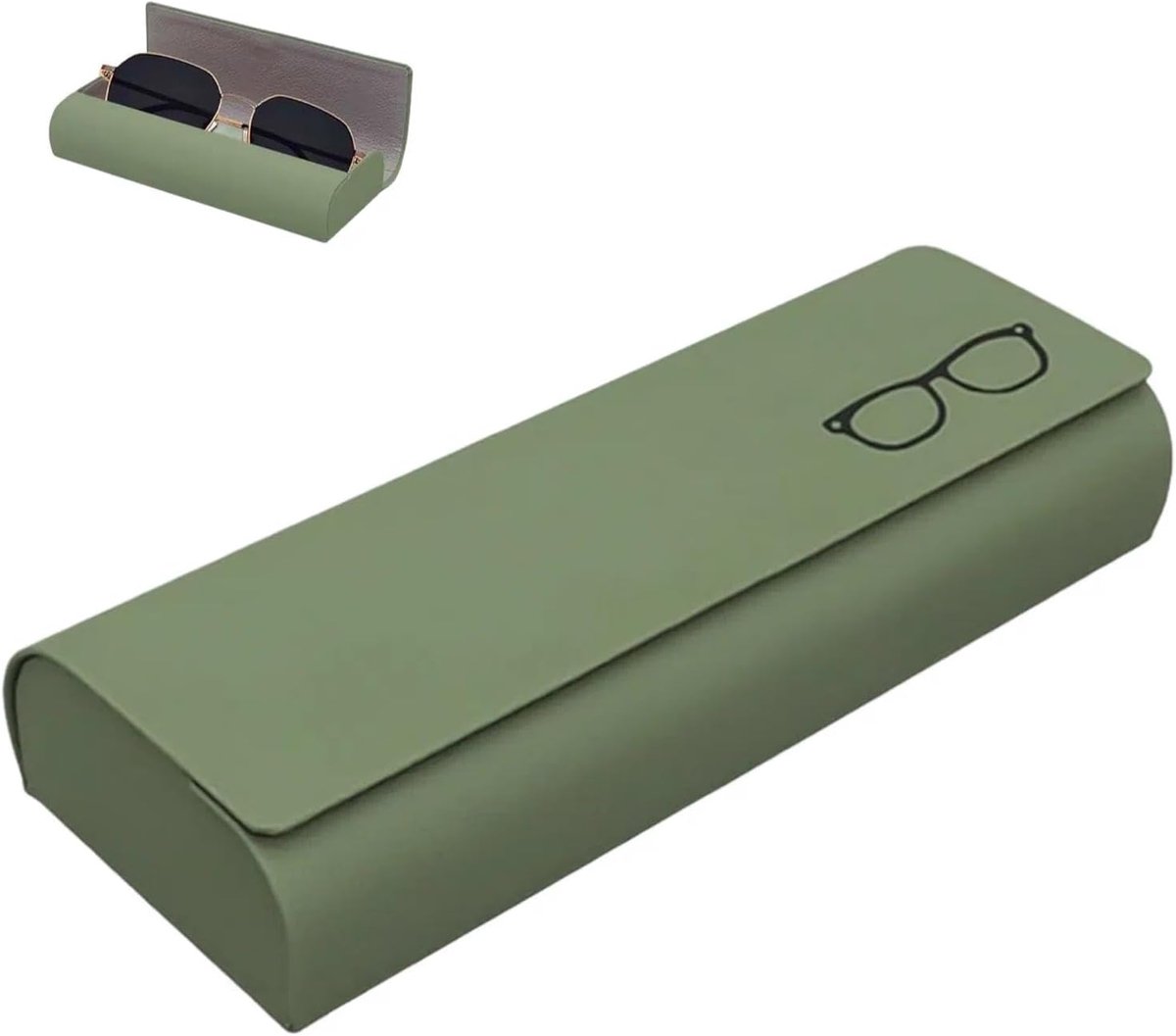 Glasses case hard shell with magnetic closure - Universal for sunglasses, reading glasses and correction glasses - ShopVlot