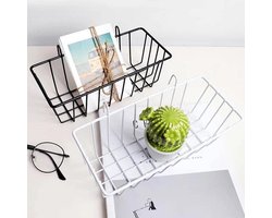Jauhmui Wire Wall Basket, Basket, Wall Organizer, 23 cm, for Bathroom (Black) - ShopVlot