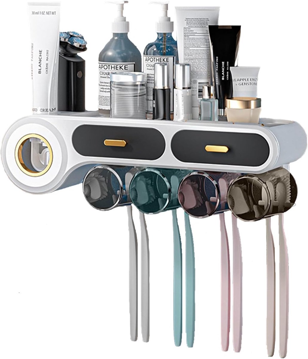 Toothbrush holder, toothbrush cup holder without drilling, toothbrush holder on the wall, toothbrush holder, with - ShopVlot