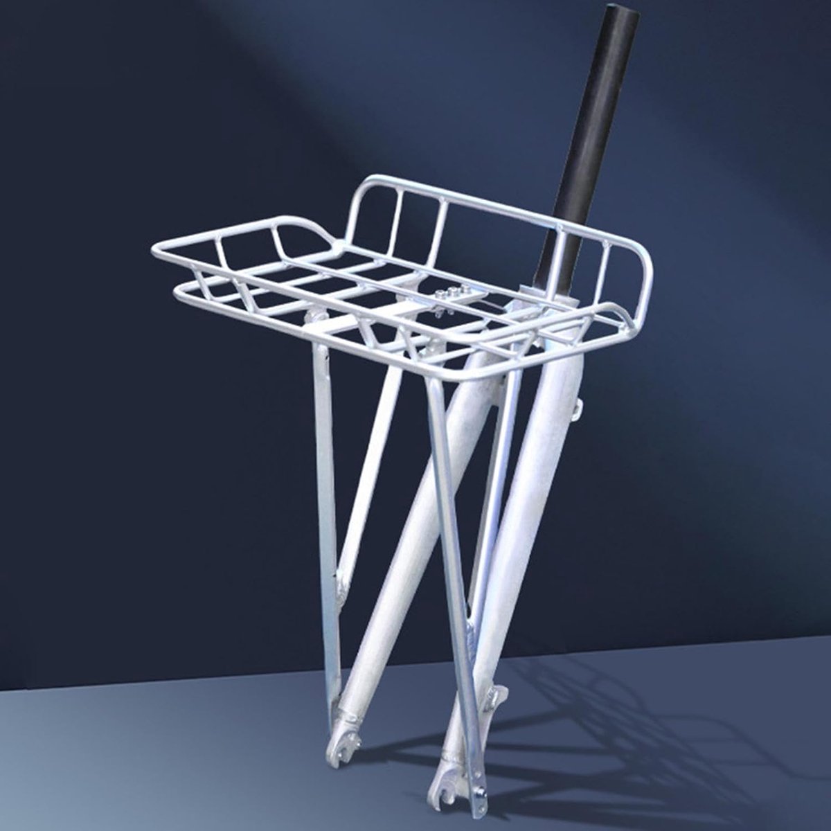 Fietsmandrek - Bagagedrager Voorfiets - Boodschappen Vervoeren - Gereedschapsloze Montage - 35-38 cm - Zilver