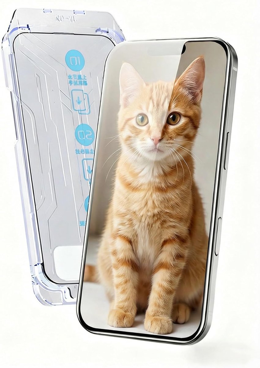 GOOGO Pantserglas voor iPhone 17, met montagehulp, 1 stuk - ShopVlot