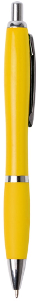250 stuks voordeel pack Drukknoppen van ABS met softgrip afwerking Model MERLIN Geel. Blauwe inkt.