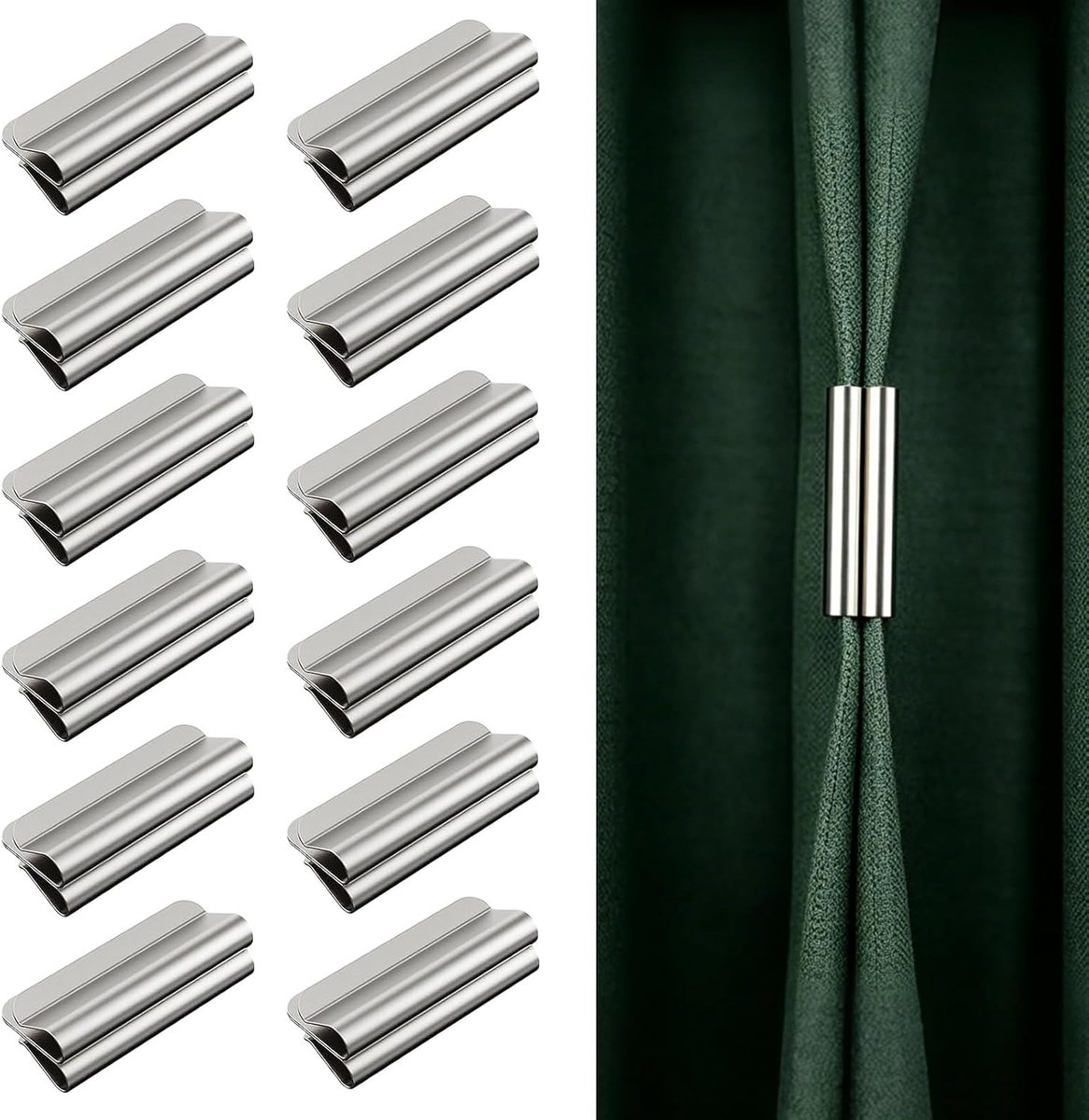 12 paar gordijn magneetknoop gordijnhouder magnetisch gordijn magnetische sluiting gewichten gordijnen douchegordijn - ShopVlot
