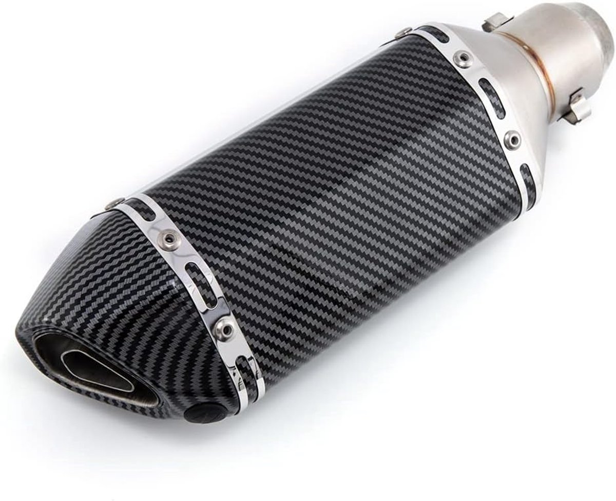 Motorcycle Exhaust Pipe 36 mm 51 mm Universal Exhaust Entry Compatible with ATV Dirt Bike Street Bike Scooter Carbon - ShopVlot