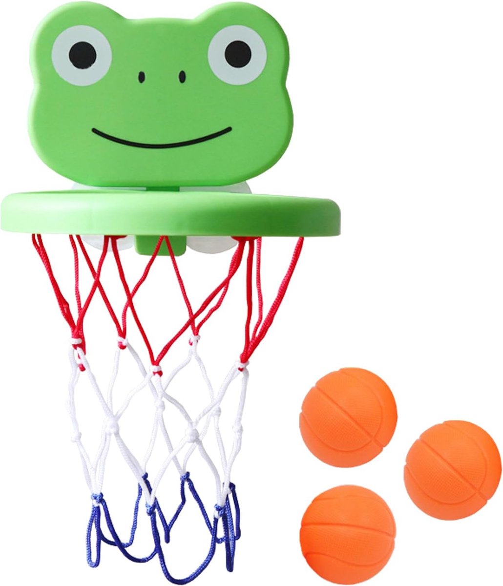 Baby Bath Toys, Baby Basketball Basket, Mini Basketball Basket with 3 Balls, 2 Suction Cup Bath Toys, for Living Room - ShopVlot