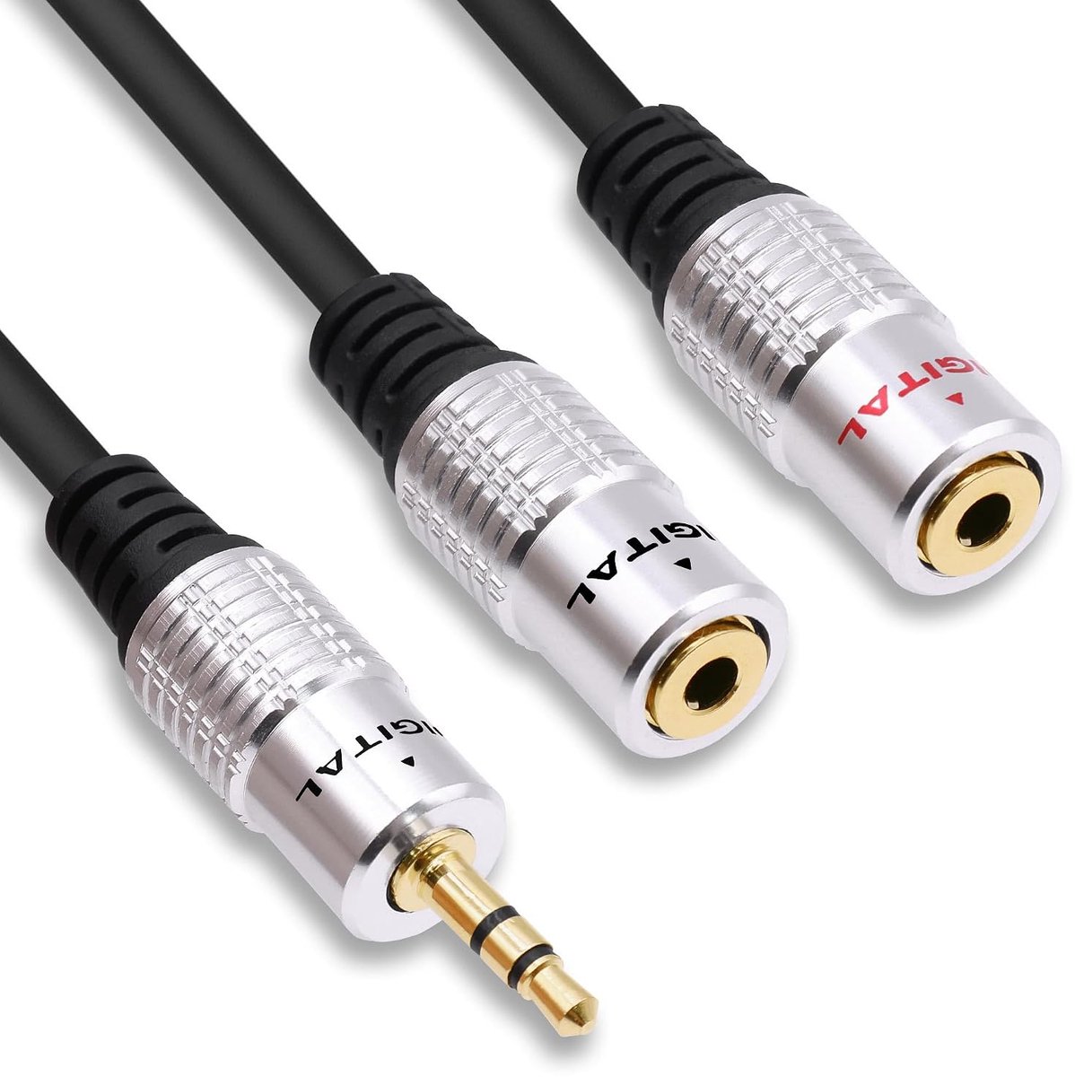 3.5mm Headphone Audio Splitter Y Cable Adapter 3.5mm 1/8 Inch TRS Stereo Extension Cable Wire for Phones Tablets MP3 - ShopVlot