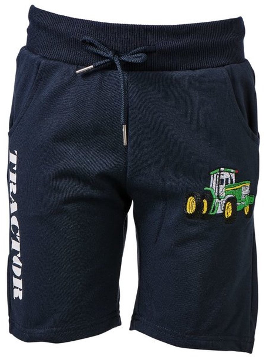 Jongens korte broek met trekker - Blauw - 98/104