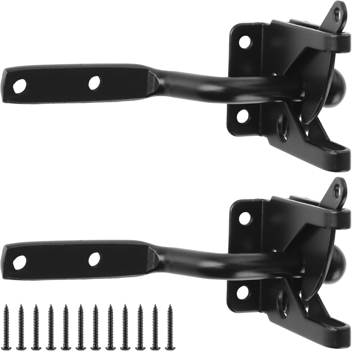 YAYODS 2pcs Garden Gates Garden Gate Latch Black Hinges Garden Door Lock Gate Lock Door Lock Garden Gate Lock Garden - ShopVlot