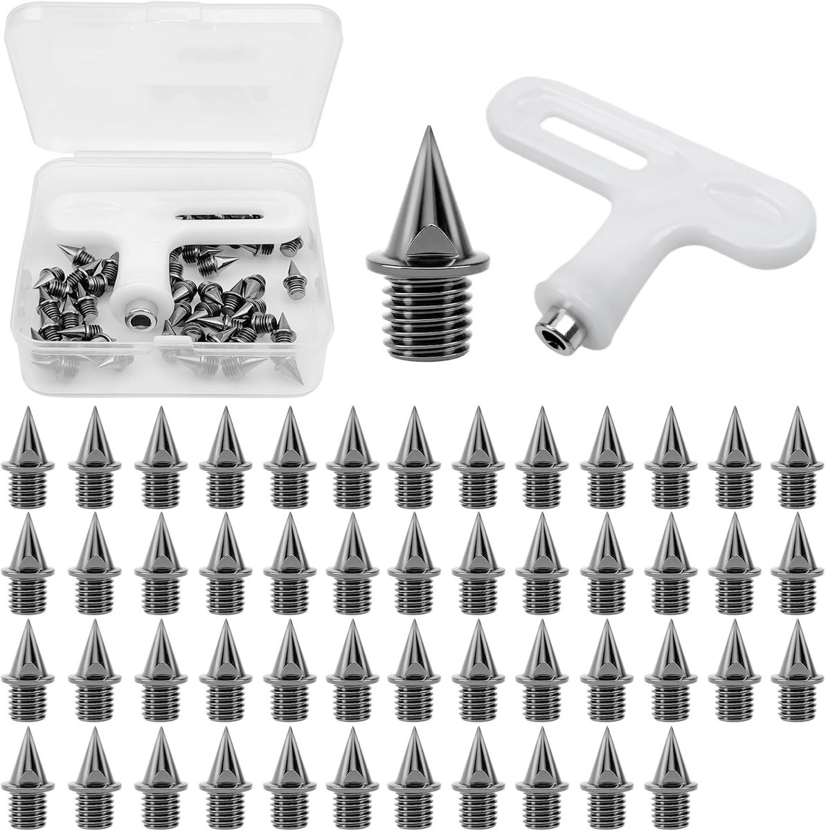 50 stuks track spikes, 7,5 mm staal cross country spikes nagels vervanging voor atletiek atletiek atletiek sprint - ShopVlot