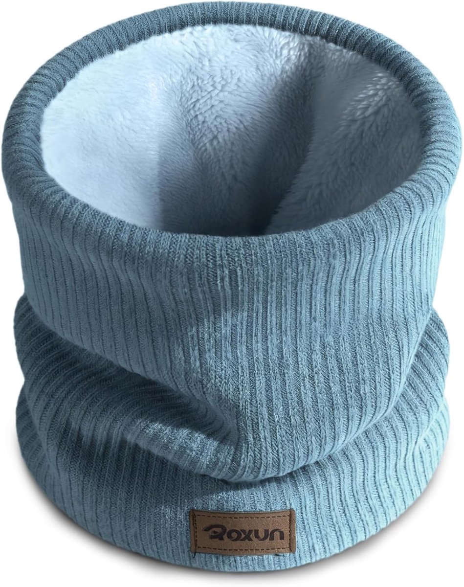ROXUN Winter Tubular Scarf Fleece Neck Warmer Ski Scarf for Men and Women Elegant Stylish - ShopVlot