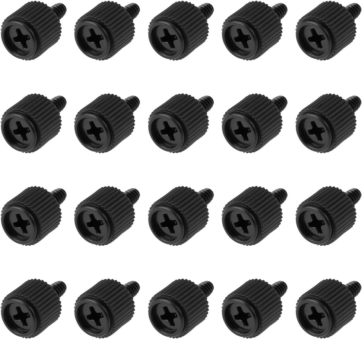 50Pcs 6-32 PC Computer Case Thumb Screws 6x7x10mm for Computers of Different Brands 6x7x10mm Black - ShopVlot