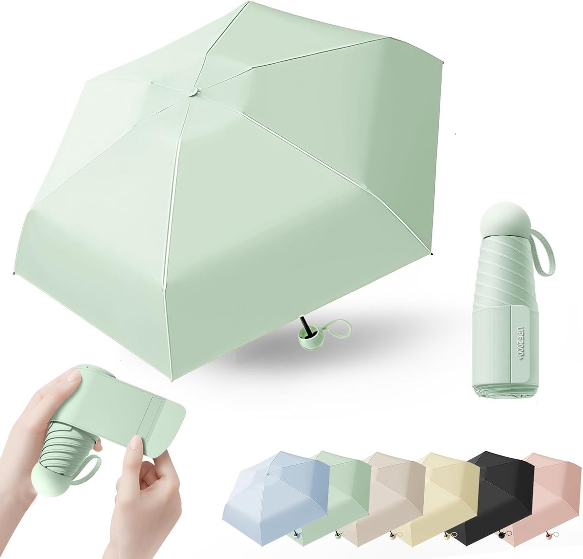 Mini Opvouwbare Reisparaplu/7cm Brede Band/ UPF50/Waterdicht/Compact/Dames - ShopVlot