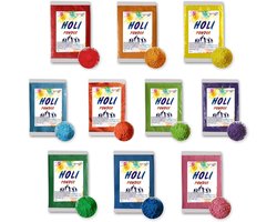 Holi Gulal Powder Water Soluble Natural Festival Photo Shoot Rangoli Colors Rainbow Powder Sacred Color Bag Glitter - ShopVlot