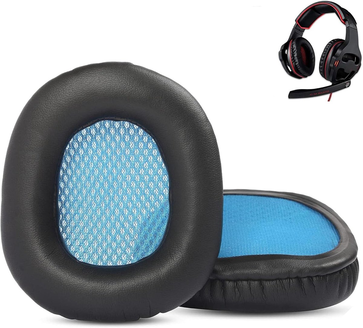 Compatible with KLIMTM Mantis gaming headset, replacement ear pads with softer protein leather and memory foam. - ShopVlot