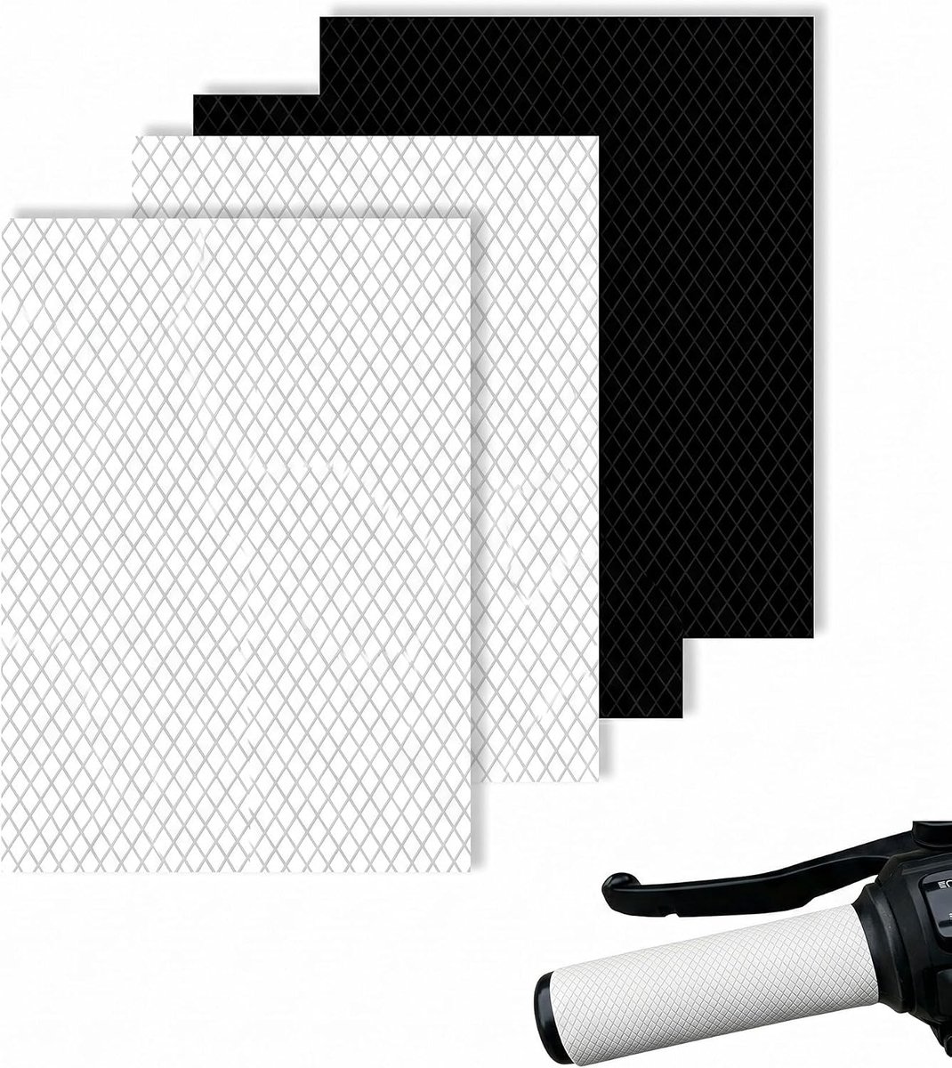 2 paar motorgreepafdekkingen van pvc, antislip afdekkingen voor motor- en fietsgrepen, veilige en trillingsvrije grip - ShopVlot