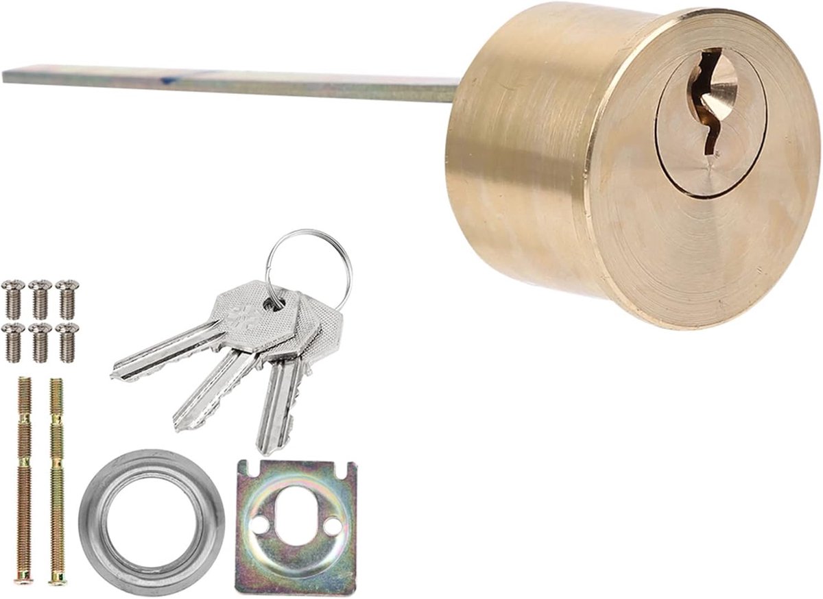 SnelShoppen - Mechanische Deurslotcilinder C-Klasse Koper Ronde Antifraudedeurslotcilinder Voor Houten en IJzeren Deuren