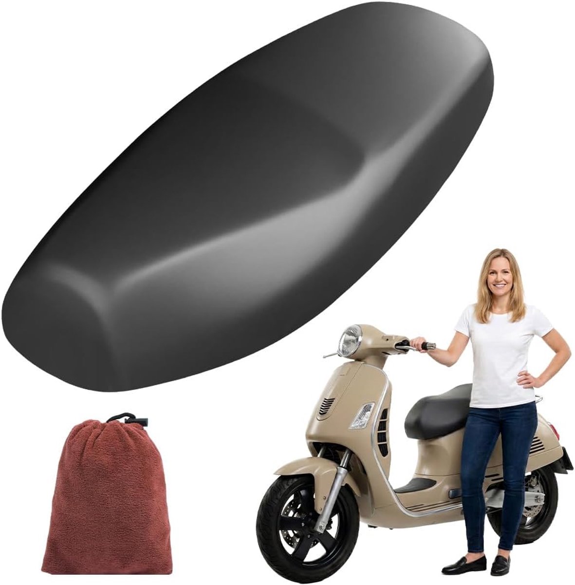 Motorstoelhoes waterdicht - elastisch zwart - krasbestendig - bescherming voor motoren - ShopVlot