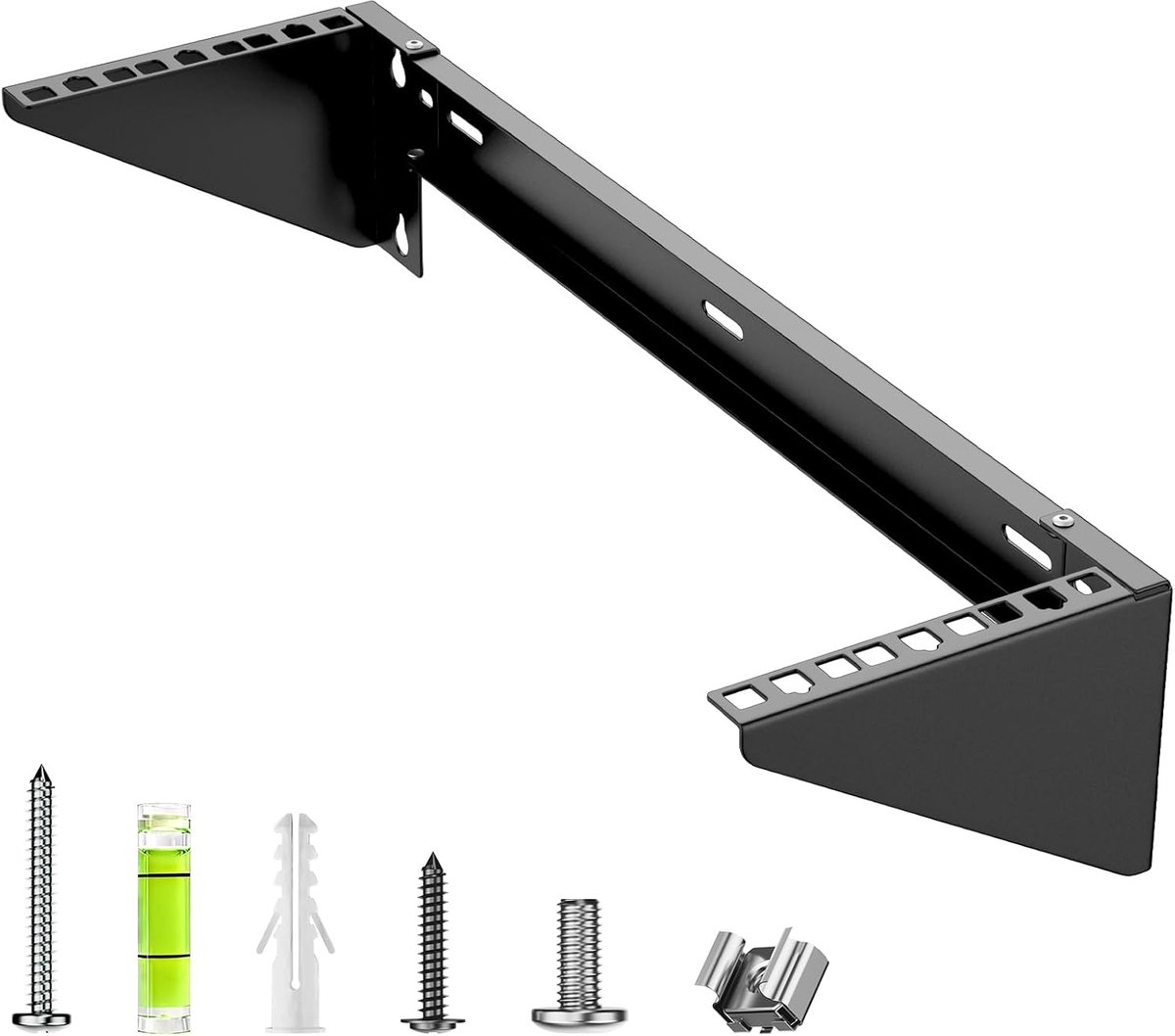 19 Inch Wandrek Beugel 3U - Staal - Verticaal en Onder Bureau - Ideaal voor Server en Netwerkapparatuur - ShopVlot