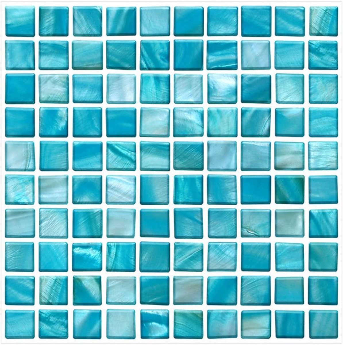 Tegellijm stickers 10 x 10 cm - PVC zelfklevend - waterdicht en hittebestendig - voor keuken en badkamer - ShopVlot