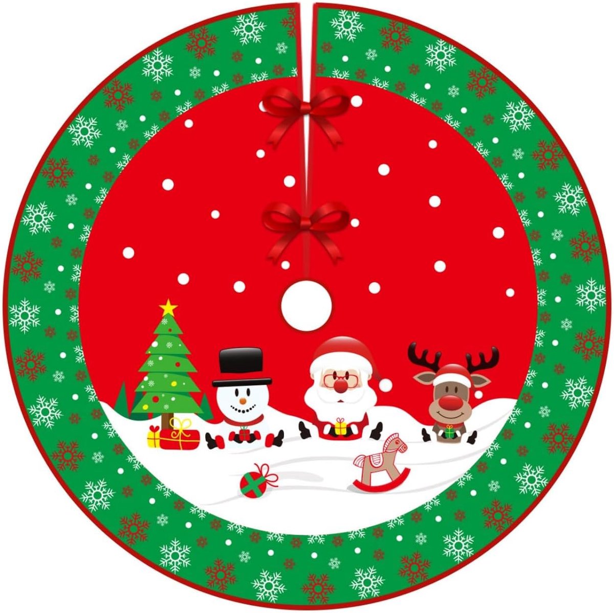 Kerstdecoraties kerstboomrok 90 cm - hoogwaardig polyester - warm en comfortabel - ideaal voor thuis en kantoor - ShopVlot