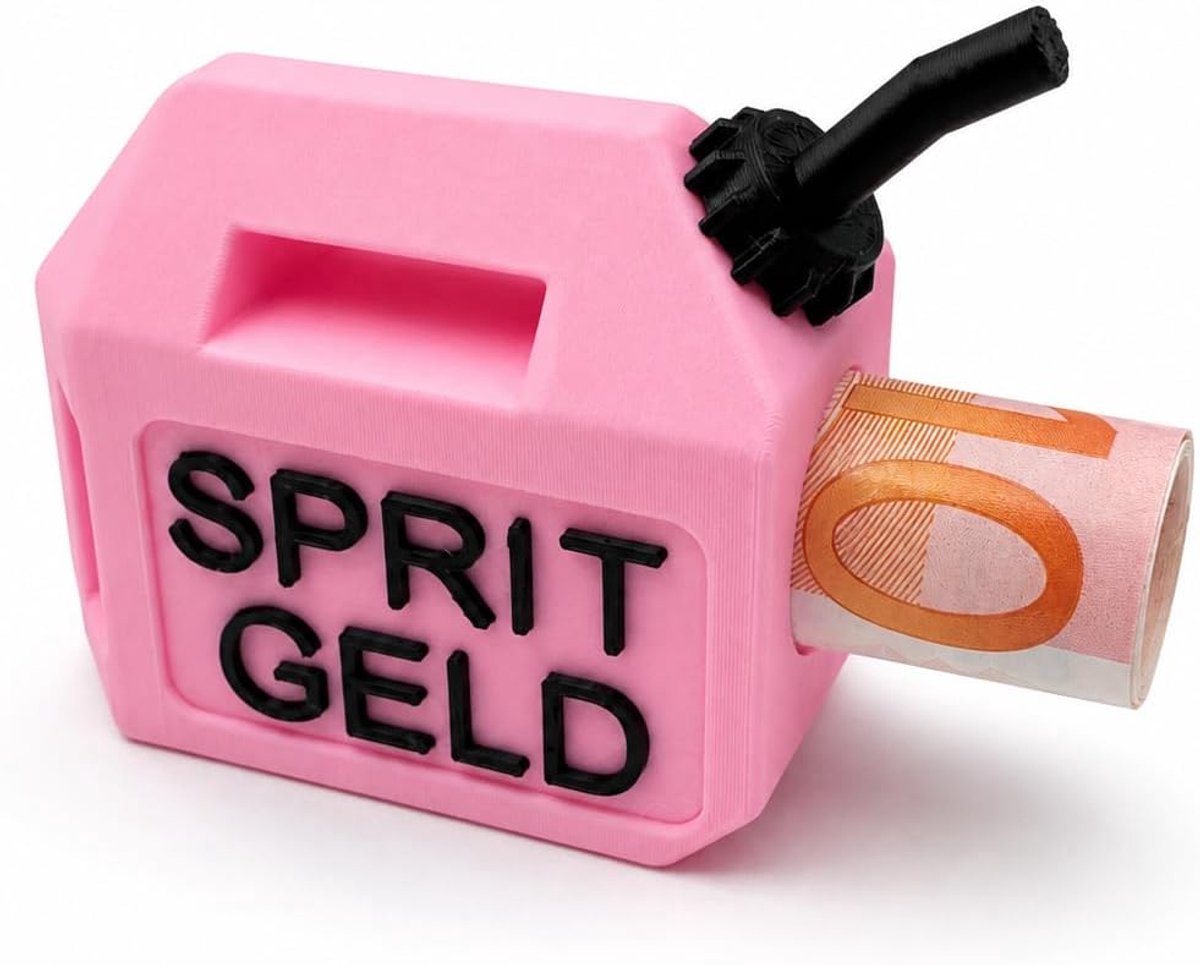 Tankvoucher roze jerrycan - creatief geldgeschenk - stijlvol design - perfect voor verjaardag - ShopVlot