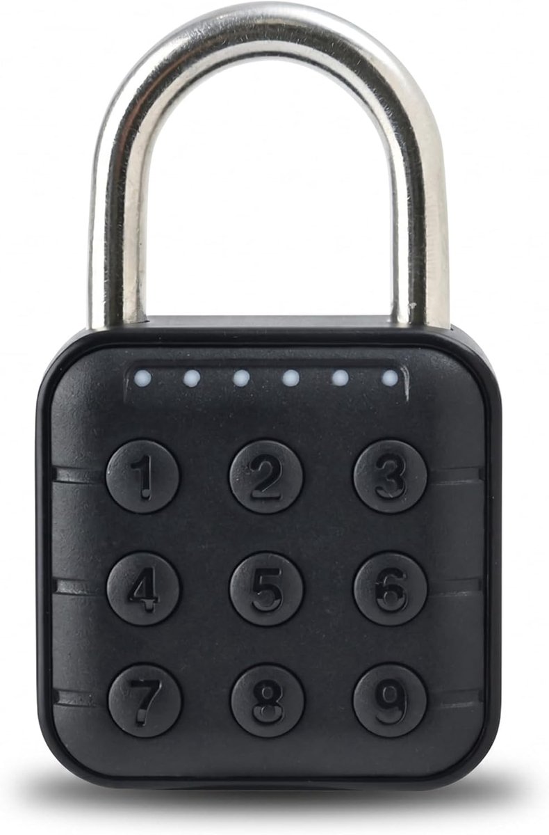 Cijferhangslot 6 cijfers - zwart - waterdicht IP67 - veilig voor buitengebruik - ShopVlot