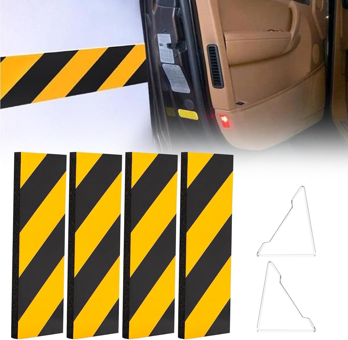 Garage wandbescherming set van 4 - Zelfklevend schuim - Voor autobeveiliging - Bescherming van garagewanden - ShopVlot