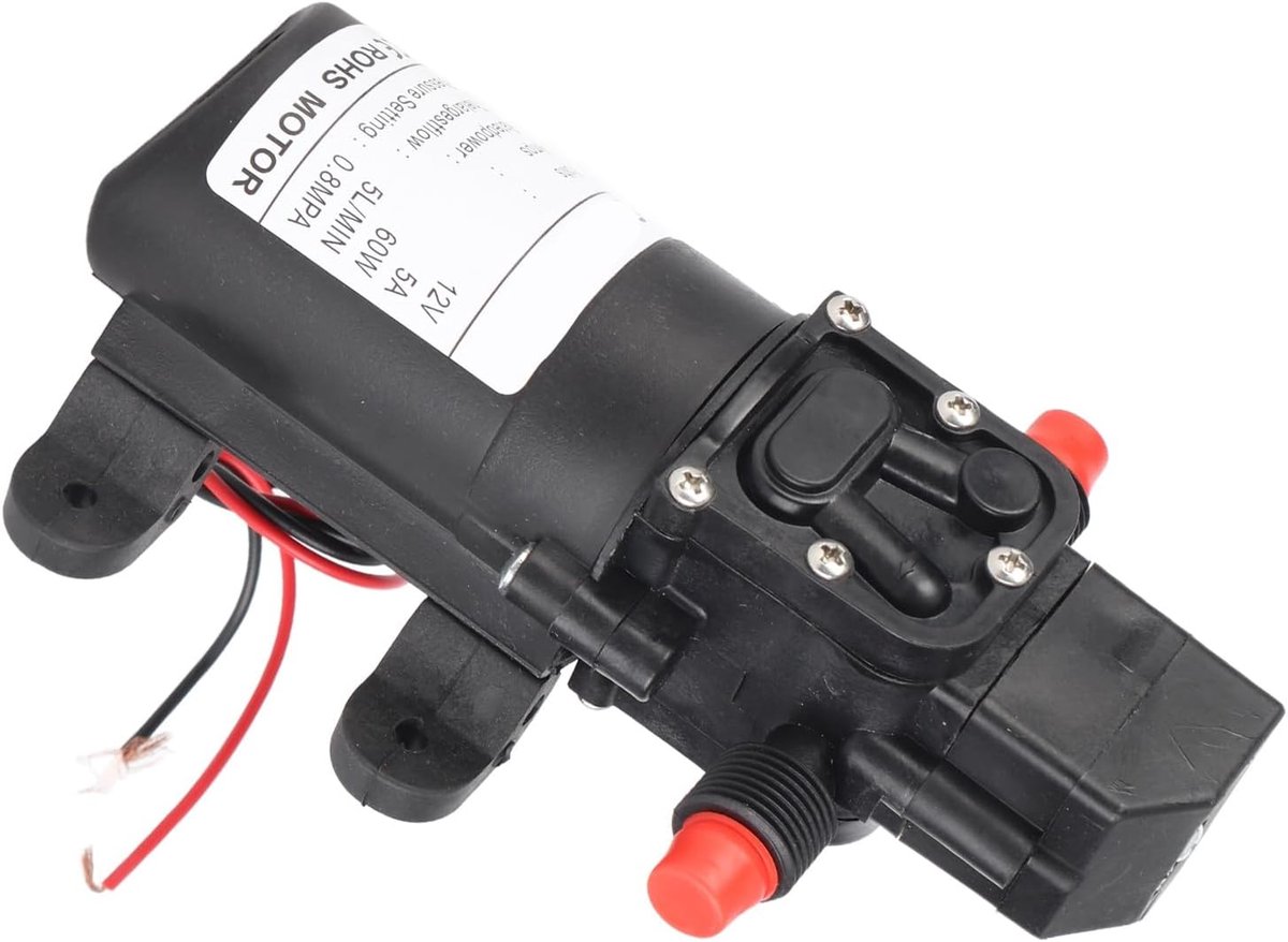 Waterpomp 12V zelfaanzuigend - membraanpomp - hoge druk - ideaal voor watercirculatie - ShopVlot
