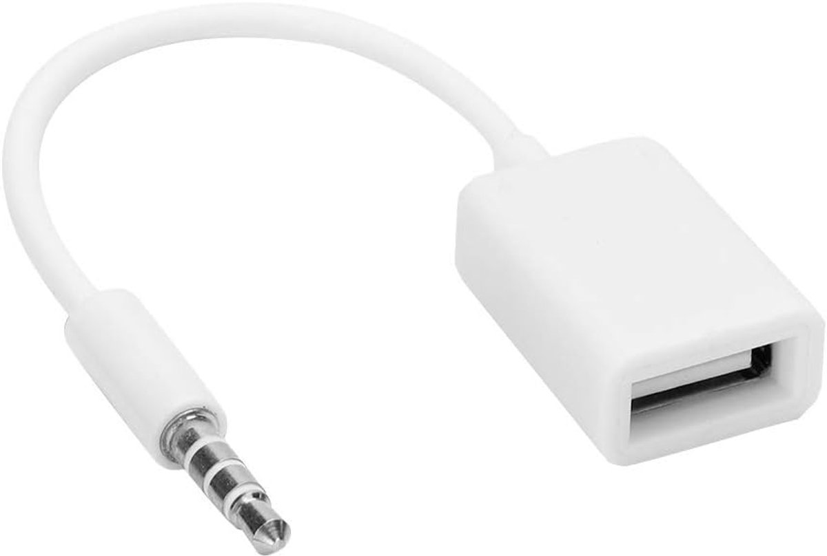 3.5mm Jack Plug naar USB Female - Waterproof PVC - Goede Geluidskwaliteit - Ideaal voor CD Speler en Computer - ShopVlot