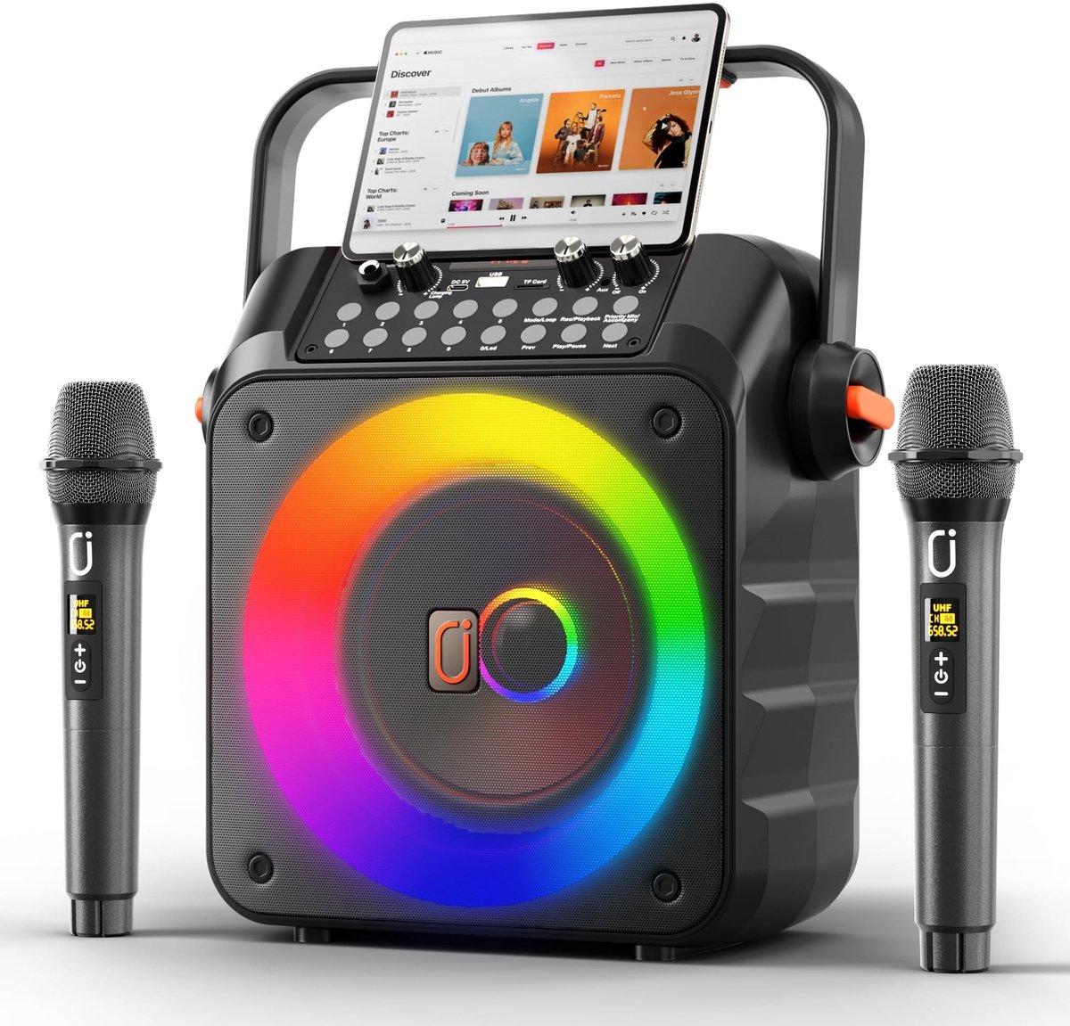Solidchoice - Professionele Karaoke Luidspreker met Bluetooth en Feestverlichting