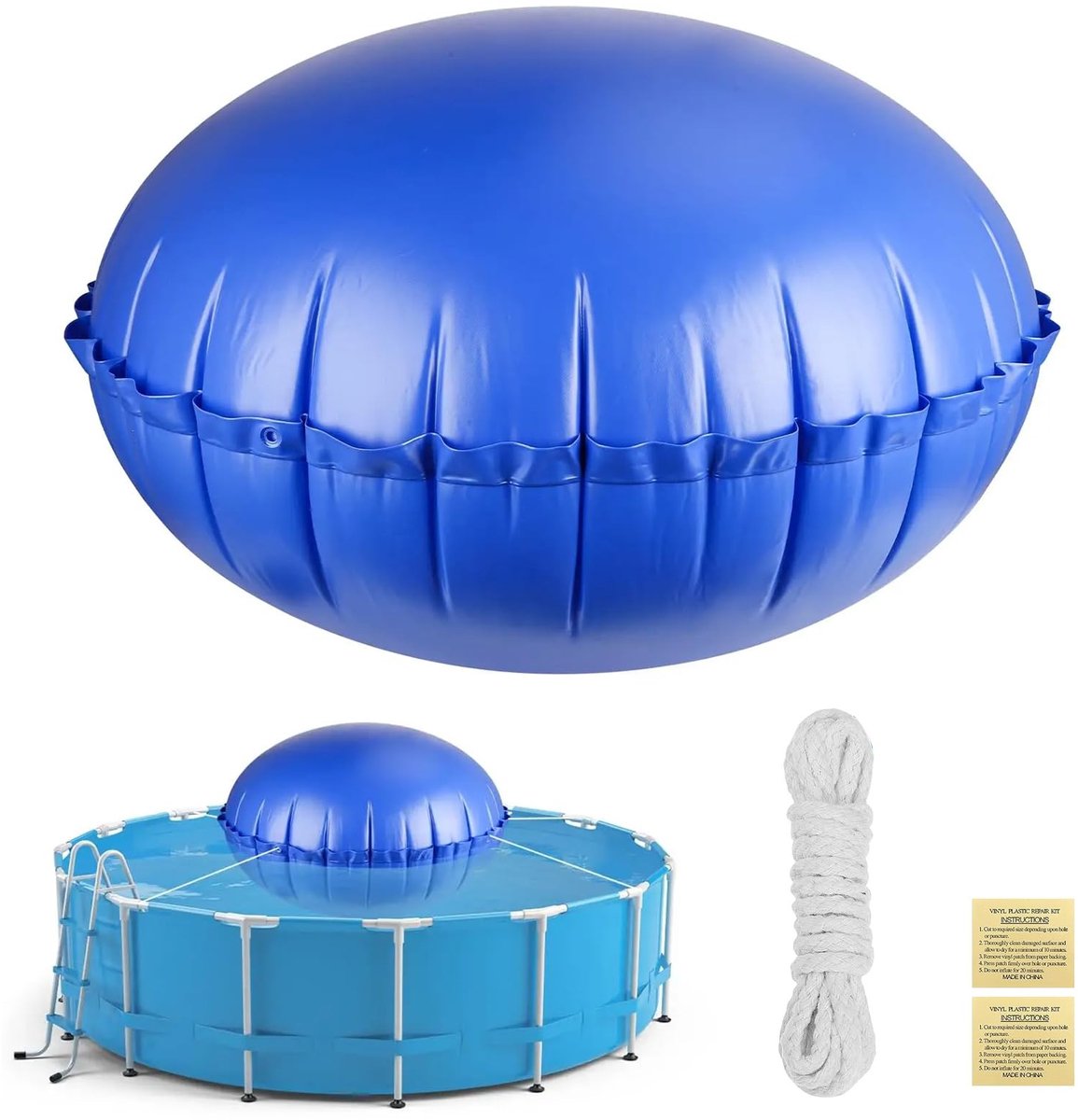 Solidchoice - Opblaasbaar Zwembad Luchtkussen 2,1m met Touw en Reparatieset