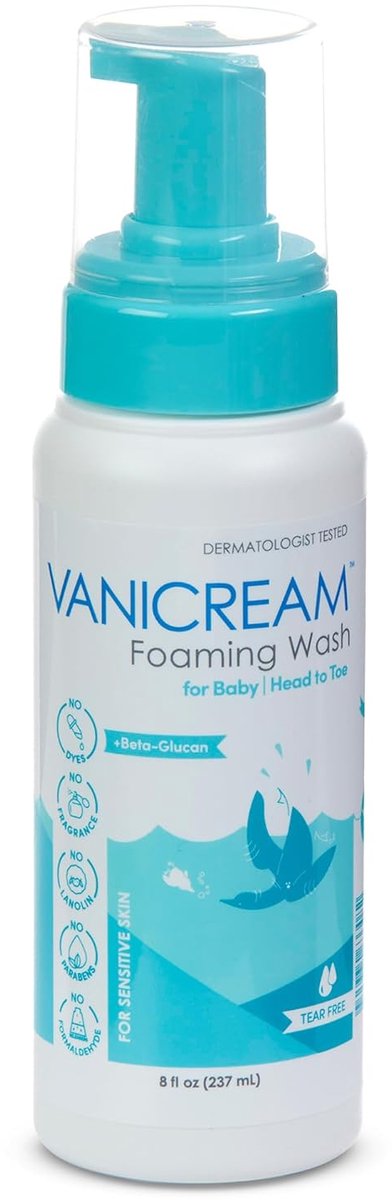 Vanicream - Baby Schuimende Wasgel - Zacht - voor Huid en Haar - 237 ml